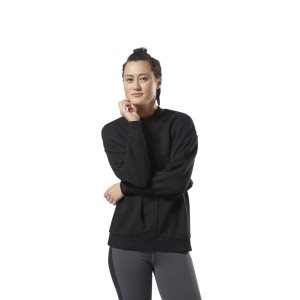 Reebok Training Essential Crew Sweatshirt Damen - Schwarz - DE 795-PMA